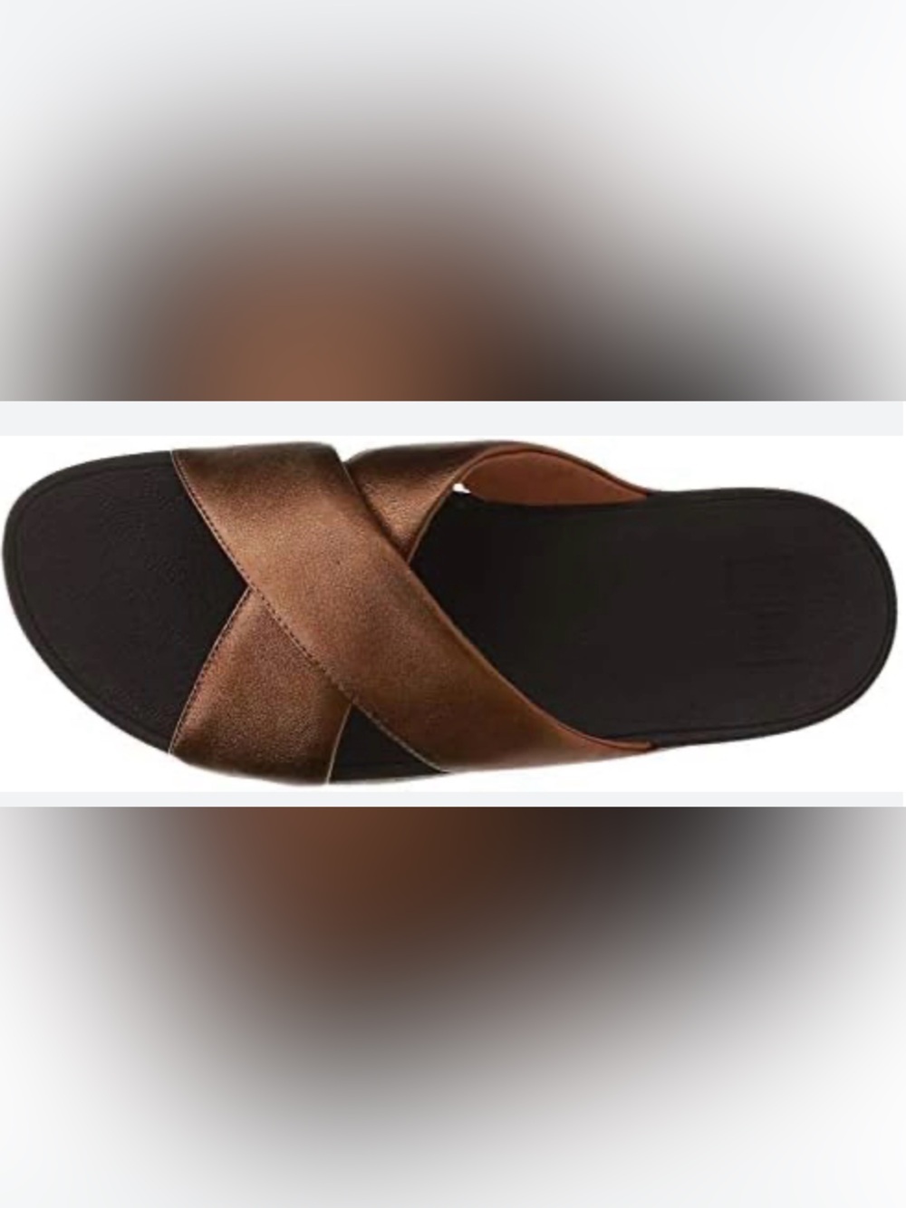 FitFlops Lulu cris cross wedge sandals. Metallic Bronze size 8